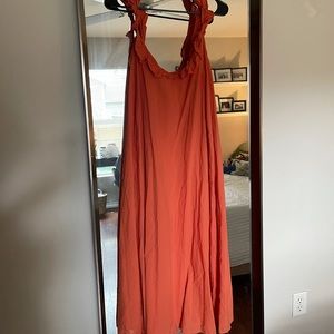 Bright Orange Maxi Dress